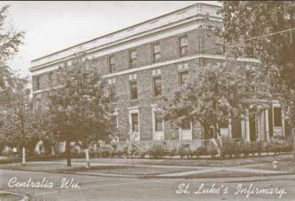 Scace Hospital, later owned by Dr. P. W. Sweet and Dr. E. L. Barr at 703 H St., Centralia. Later it was St. Luke's Nursing Home, operated by Catholic Sister of Charity of Providence in 1945 through the 1960s. Ronald Ormbrek purchased it in the 1970s. In the 1980s, he began converting it to apartments.